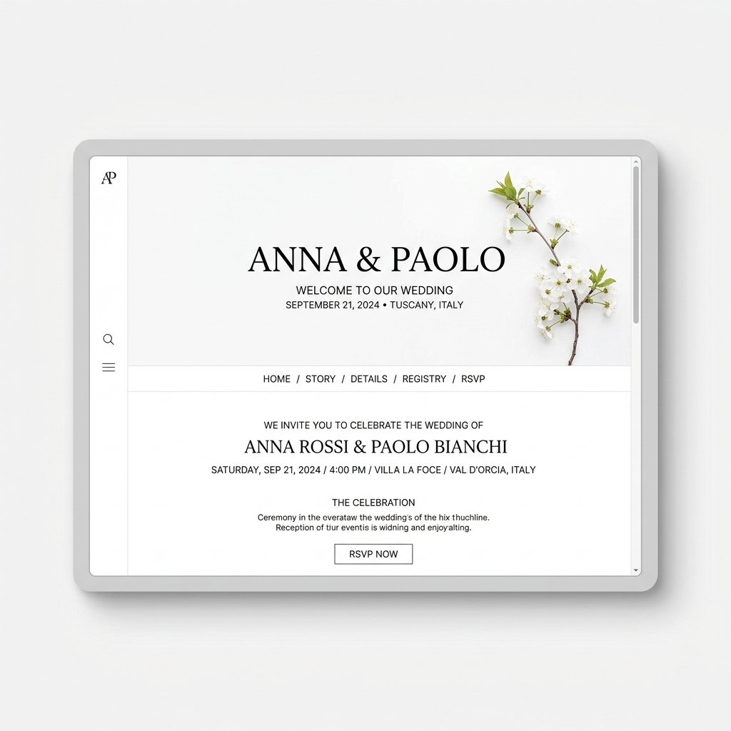 Anteprima template Minimal — design scandinavo bianco e nero